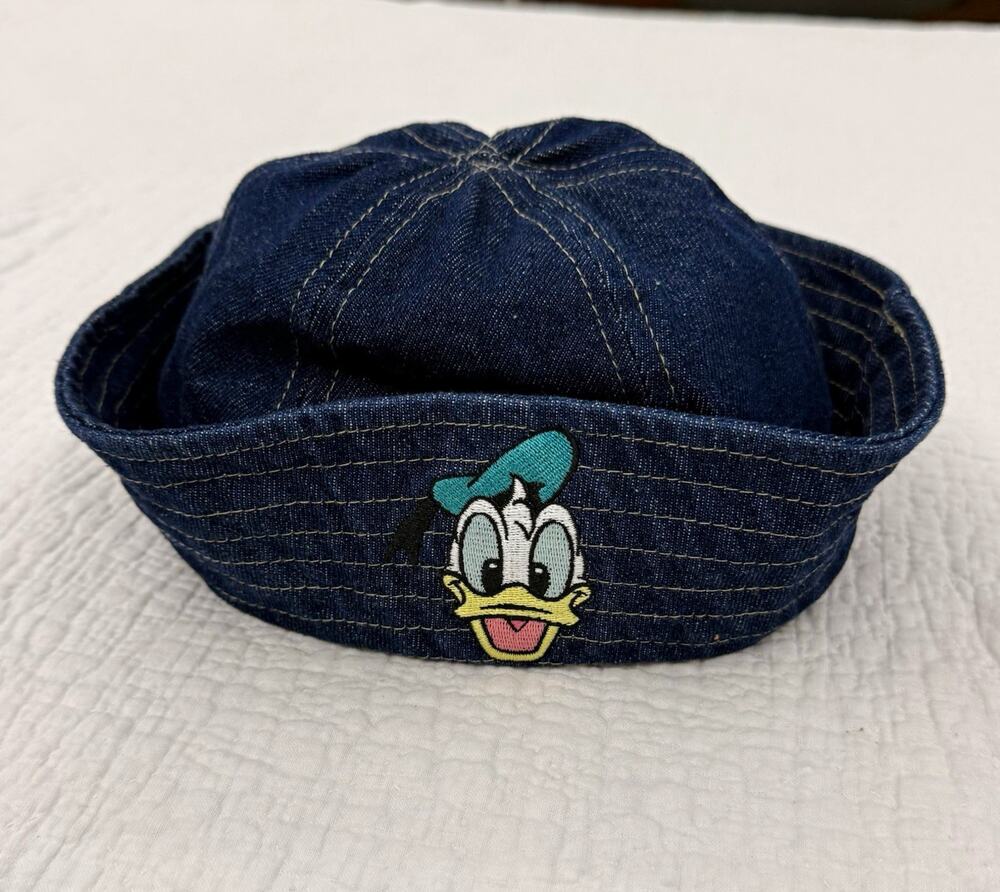 ZARA x Disney Donald Duck Blue Denim Bucket Hat Kids 6-9 Years